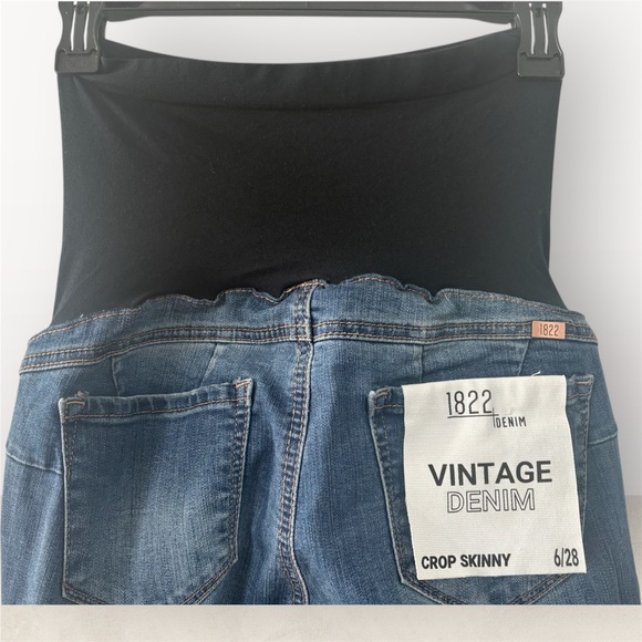 1822 Denim Black Waistband Blue Boyfriend Jeans - Picture 5 of 6